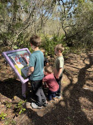 One of the pages along the children's hike.