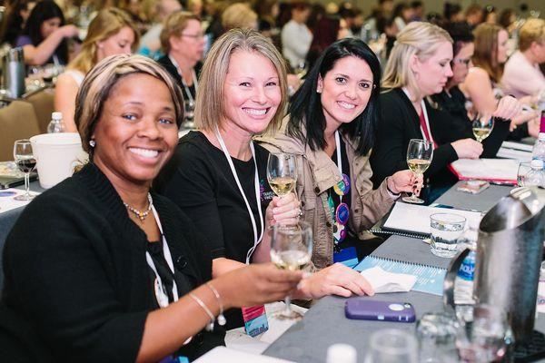 Tasting new wines at the annual Harvest Conference for Wine Guides (2017).