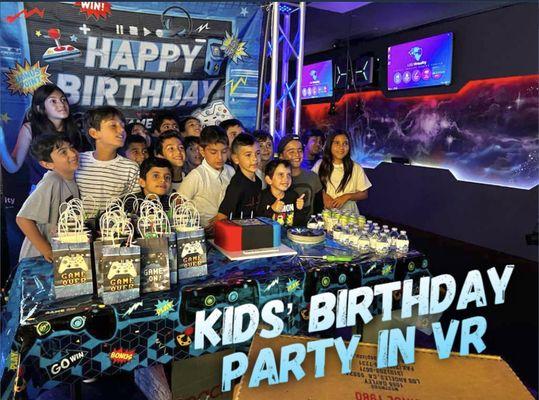 Kids Birthday Party in VR. #VR #birthdayparty #partyvenue #arcade #vrbattlefield #virtualreality #vrroom #birtdayparty #partyvenue