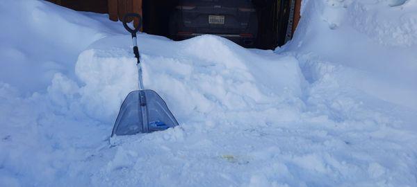 The pile they pushed in front of my garage