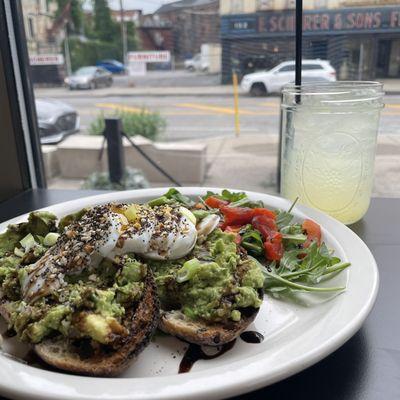 Avocado Toast and Fresh Lemonade