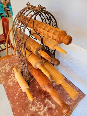 A mini museum for retired dough rolling pins.