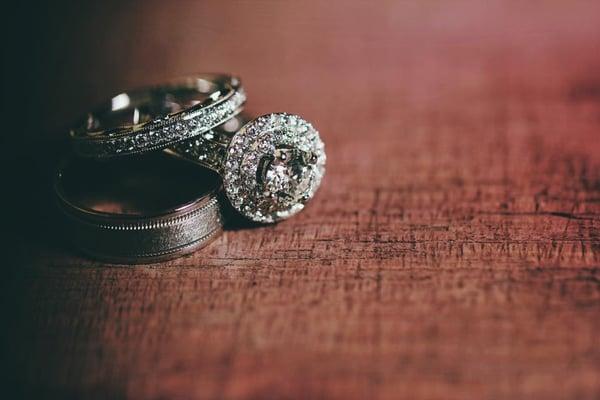 Engagement ring and wedding bands purchased from May Jewelers. Beautiful!