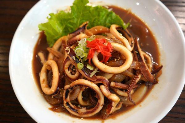 Ika Shoga Yaki - Calamari sauteed with ginger sweet soy