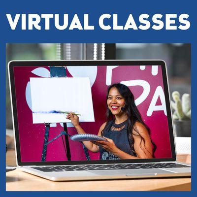 Virtual, Live Streaming and On-Demand Paint and Sip Classes