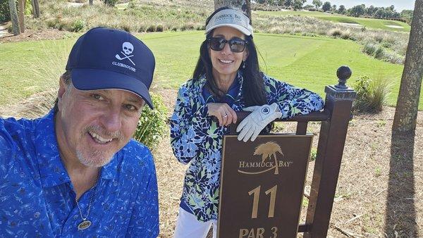 ROSARIO S. CASSATA AND CAROLYN AT JW MARRIOT'S HAMMOCK BAY GOLF AND COUNTRY CLUB IN NAPLES, FLORIDA.