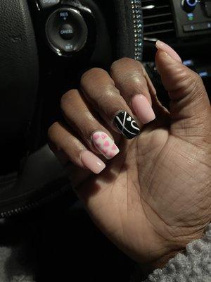 Valentine's Day nails done by Kim