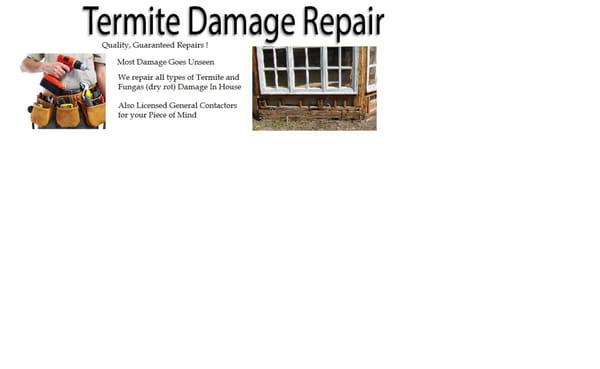 We perform Quality termite and fungus repairs.