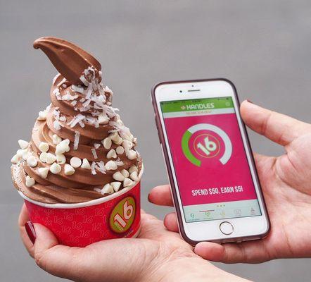 Don't forget to download the new 16 Handles app to earn free Fro-Yo!