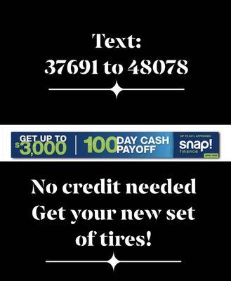 We offer no credit needed financing after being approved please call 346-228-5836