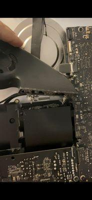 A lot of dust inside of a clients iMac! customer was complaining of overheating!