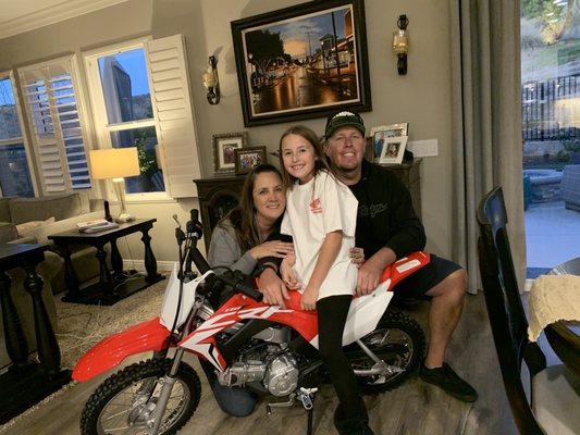 Happy Girl!!  Honda CRF110 2021