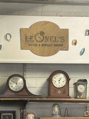 Sign inside: Leonels Watch & Jewelry Repair