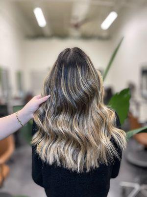 Balayage, long layers, haircut