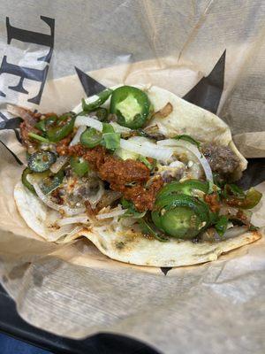 Carne guisada taco