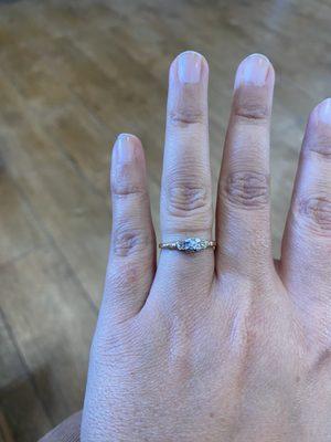 My 1930s engagement resized perfectly!