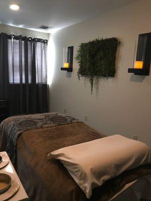 Relax in the treatment room at Radura Salon & Spa, the best salon in Manchester, NH, featuring Kevin Murphy and Brazilian Blowout.