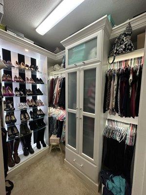 Current home - female master closet.