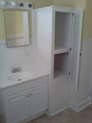 Bathroom cabinet installation