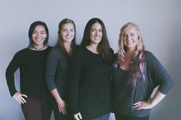 The physical therapists at PelvicSanity! From left to right: Sharon Thompson, Amy Renslo, Nicole Cozean, and Bonnie Lasher