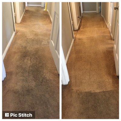 Heavily soiled carpet cleaning