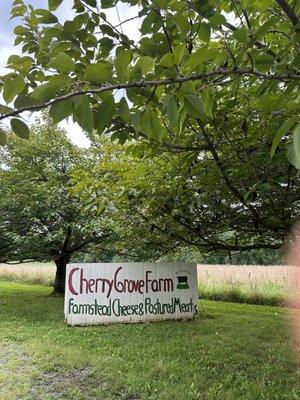 Sign just off 206 to the farm.