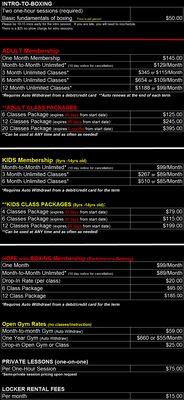 We have many pricing options from which to choose!