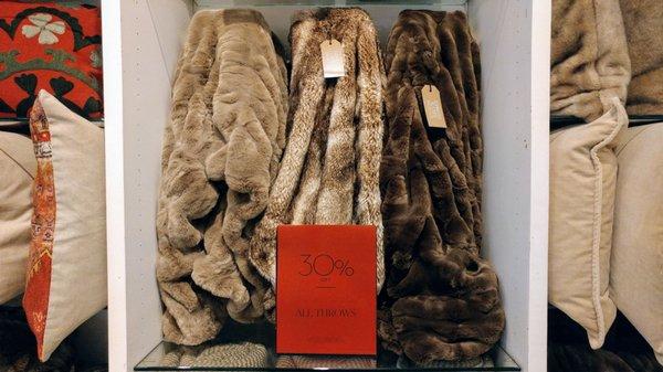 Similar faux fur throws as The Delamar Hotel