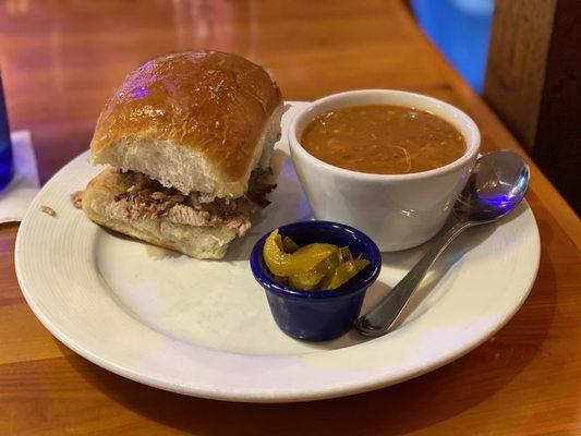 Smoked Pork Sandwich with Brunswick Stew - Cup