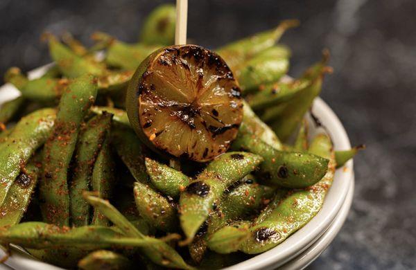 Blackened edamame