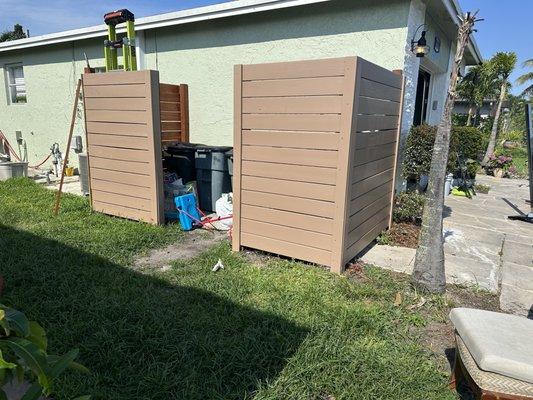 Fence staining