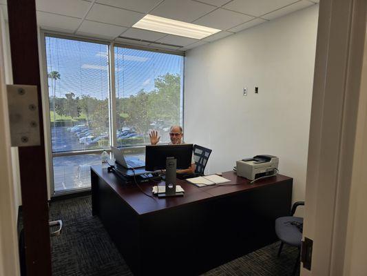 Top performing Agent 10 years in a row - Marty at his new desk!