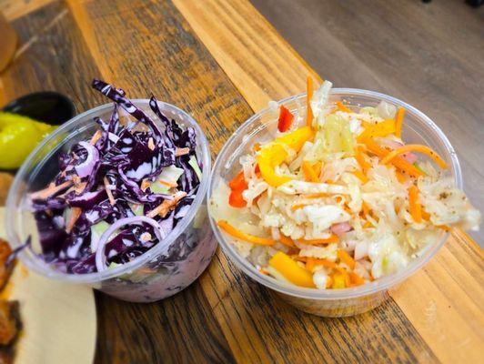 MeeMaws slaw (L)
Delta queen slaw (R)