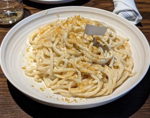 Cacio e Pepe - almond parmesan, black pepper cashew cream