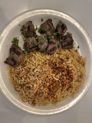 Steak and rice - delicious