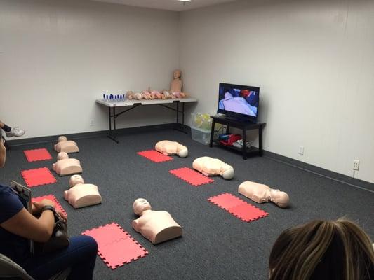 Learning how to do CPR today at Cpr Lifesavers in Costa Mesa!