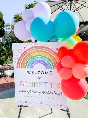 Birthday welcome sign printed on foam core