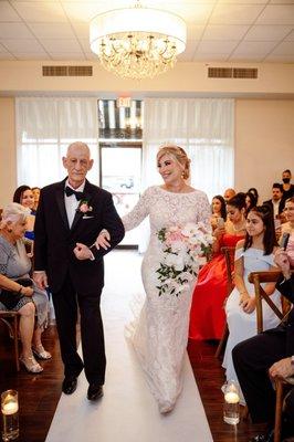 La Jolla, has space that you can do a simple but elegant ceremony.