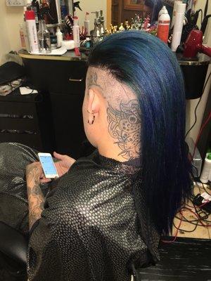 Undercut midnight blue