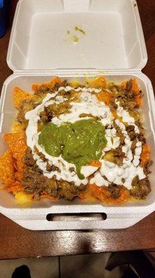 Doritos Nachos with Carne asada. YUM!