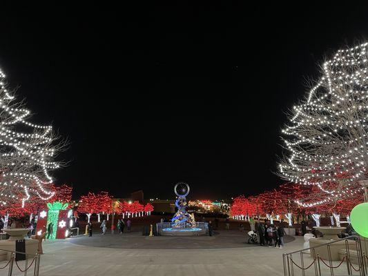 Holiday lights at the AMC