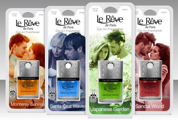 Logo Design and Blister Pack Graphic Design: Le Réve car air fresheners