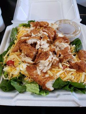 Fried chicken salad