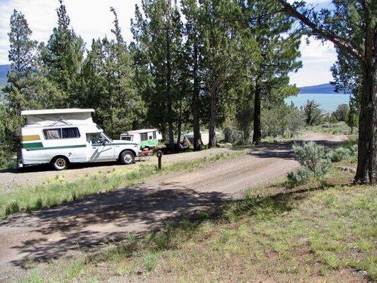 Camping area near lake