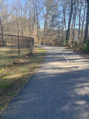 Trail along side the dog park