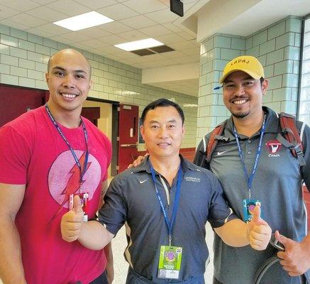 105+ super... Big Ace and Coach Toph with the one and only Coach Ma at the 2016 University Nationals