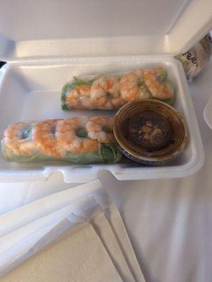 Fresh shrimp roll