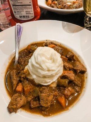 Beef Stew with mashed potatoes