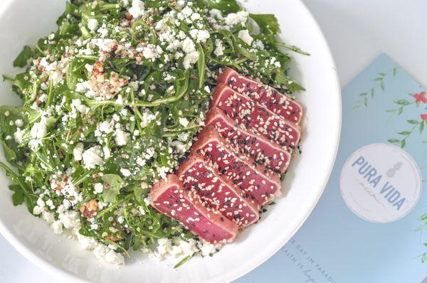 JEN'S HERB SALAD + WILD AHI TUNA