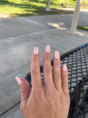 Pale pink acrylics